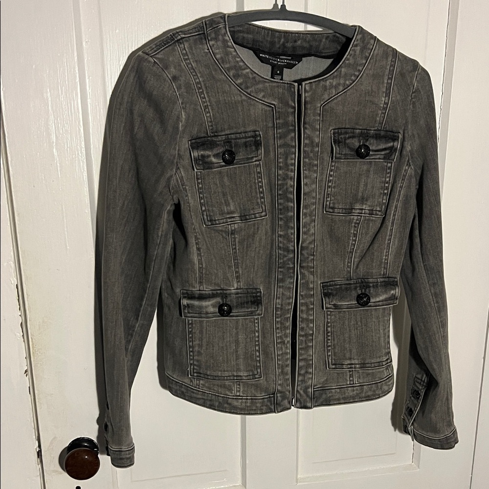 WHBM Stylist Size 6 Jean Jacket - Worn 1x - See closet for pants. - Picture 2 of 4